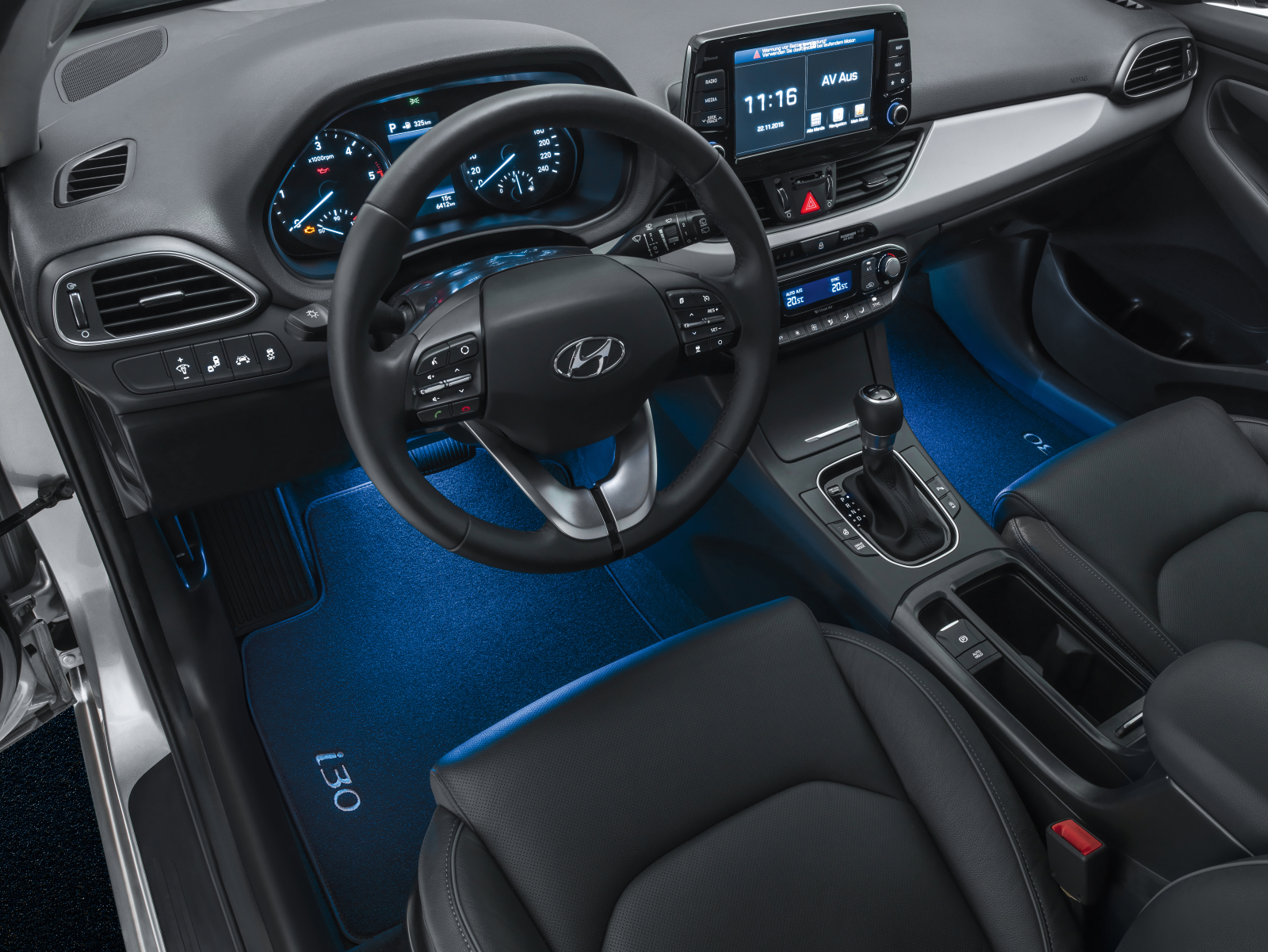 Original Hyundai LED Fußraumbeleuchtung blau vorn Innenleuchte  Bodenbeleuchtung 99650ADE20